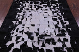 Black & White Natural Cowhide Hand Stitched Patchwork Rug - 6' 0" X 7' 5"