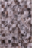 Brown Brindle Natural Cowhide Hand Stitched Patchwork Rug - 3' 4" X 5' 0"