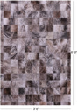 Brown Brindle Natural Cowhide Hand Stitched Patchwork Rug - 3' 4" X 5' 0"