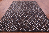Brown Natural Cowhide Hand Stitched Patchwork Rug - 9' 0" X 12' 0"