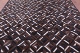 Brown Natural Cowhide Hand Stitched Patchwork Rug - 9' 0" X 12' 0"