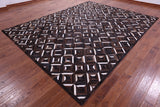 Brown Natural Cowhide Hand Stitched Patchwork Rug - 9' 0" X 12' 0"