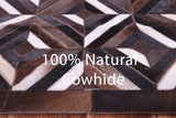 Brown Natural Cowhide Hand Stitched Patchwork Rug - 9' 0" X 12' 0"