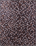Brown Natural Cowhide Hand Stitched Patchwork Rug - 9' 0" X 12' 0"