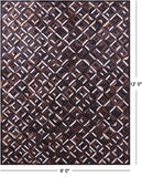 Brown Natural Cowhide Hand Stitched Patchwork Rug - 9' 0" X 12' 0"
