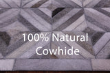 Grey Natural Cowhide Hand Stitched Patchwork Rug - 9' 0" X 12' 0"