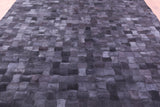 Black Natural Cowhide Hand Stitched Patchwork Rug - 9' 0" X 12' 0"