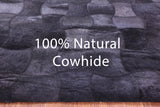 Black Natural Cowhide Hand Stitched Patchwork Rug - 9' 0" X 12' 0"