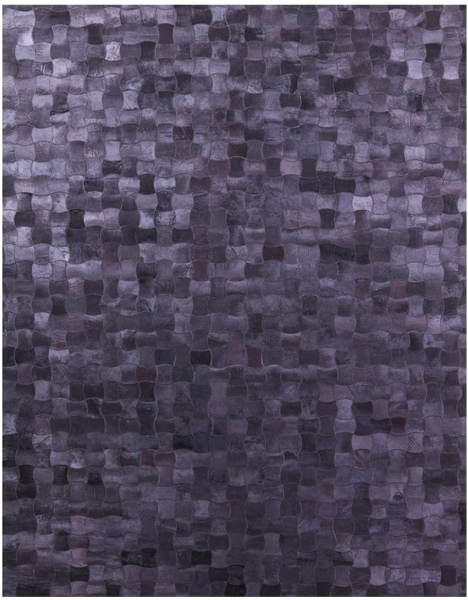 Black Natural Cowhide Hand Stitched Patchwork Rug - 9' 0" X 12' 0"