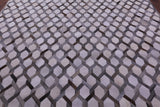 Grey & White Natural Cowhide Hand Stitched Patchwork Rug - 9' 0" X 12' 0"