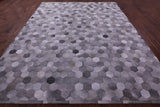 Grey Natural Cowhide Hand Stitched Patchwork Rug - 9' 0" X 12' 0"