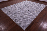 Grey Natural Cowhide Hand Stitched Patchwork Rug - 9' 0" X 12' 0"