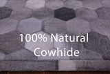 Grey Natural Cowhide Hand Stitched Patchwork Rug - 9' 0" X 12' 0"