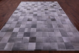 Grey Natural Cowhide Hand Stitched Patchwork Rug - 9' 0" X 12' 0"