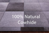 Grey Natural Cowhide Hand Stitched Patchwork Rug - 9' 0" X 12' 0"
