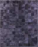 Black Natural Cowhide Hand Stitched Patchwork Rug - 8' 0" X 10' 0"