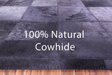 Black Natural Cowhide Hand Stitched Patchwork Rug - 8' 0" X 10' 0"
