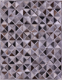 Grey Natural Cowhide Hand Stitched Patchwork Rug - 8' 0" X 10' 0"