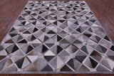 Grey Natural Cowhide Hand Stitched Patchwork Rug - 8' 0" X 10' 0"
