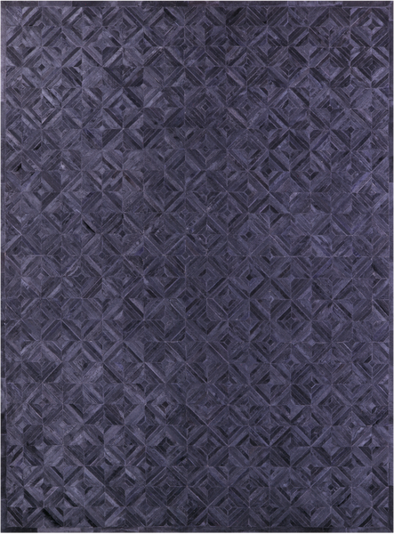 Black Natural Cowhide Hand Stitched Patchwork Rug - 9' 0" X 12' 0"