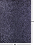Black Natural Cowhide Hand Stitched Patchwork Rug - 9' 0" X 12' 0"