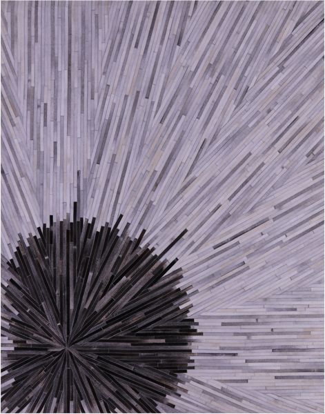 Brown & White Natural Cowhide Hand Stitched Patchwork Rug - 8' 0" X 10' 0"