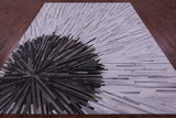 Brown & White Natural Cowhide Hand Stitched Patchwork Rug - 8' 0" X 10' 0"
