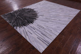 Brown & White Natural Cowhide Hand Stitched Patchwork Rug - 8' 0" X 10' 0"