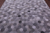 Grey Natural Cowhide Hand Stitched Patchwork Rug - 8' 0" X 10' 0"