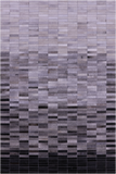 Grey & White Gradient Brickwork Natural Cowhide Hand Stitched Patchwork Rug - 6' 0" X 9' 0"