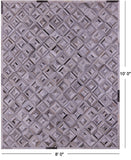 Grey Natural Cowhide Hand Stitched Patchwork Rug - 8' 0" X 10' 0"