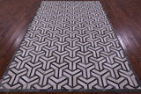 Grey & White Natural Cowhide Hand Stitched Patchwork Rug - 6' 0" X 9' 0"