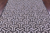 Grey & White Natural Cowhide Hand Stitched Patchwork Rug - 6' 0" X 9' 0"