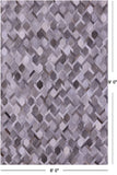 Grey & White Natural Cowhide Hand Stitched Patchwork Rug - 6' 0" X 9' 0"