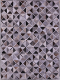Grey Natural Cowhide Hand Stitched Patchwork Rug - 9' 0" X 12' 0"