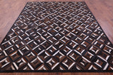 Brown Natural Cowhide Hand Stitched Patchwork Rug - 8' 0" X 10' 0"