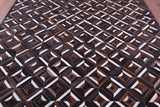 Brown Natural Cowhide Hand Stitched Patchwork Rug - 8' 0" X 10' 0"