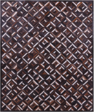 Brown Natural Cowhide Hand Stitched Patchwork Rug - 8' 0" X 10' 0"