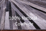 Brown & White Natural Cowhide Hand Stitched Patchwork Rug - 9' 0" X 12' 0"