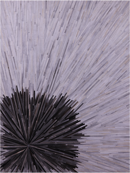 Brown & White Natural Cowhide Hand Stitched Patchwork Rug - 9' 0" X 12' 0"