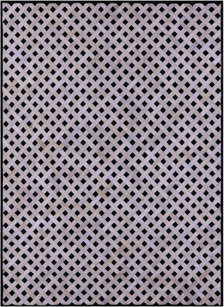 Black & White Natural Cowhide Hand Stitched Patchwork Rug - 9' 0" X 12' 0"