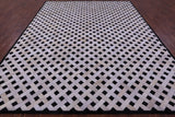 Black & White Natural Cowhide Hand Stitched Patchwork Rug - 9' 0" X 12' 0"