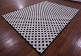 Black & White Natural Cowhide Hand Stitched Patchwork Rug - 9' 0" X 12' 0"