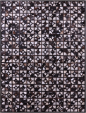 Brown & White Natural Cowhide Hand Stitched Patchwork Rug - 9' 0" X 12' 0"