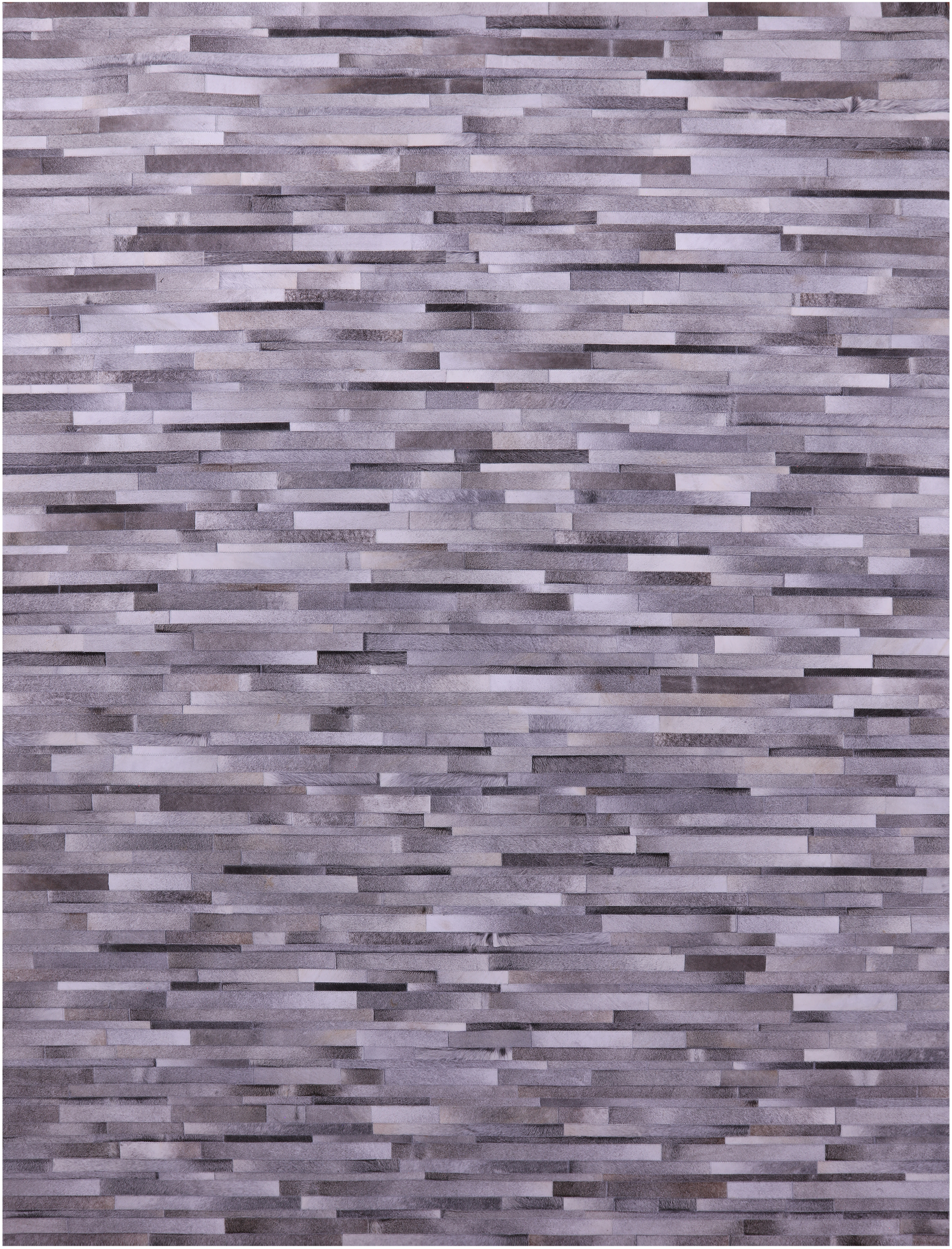 Grey Brickwork Natural Cowhide Hand Stitched Patchwork Rug - 9' 0" X 12' 0"