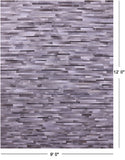 Grey Brickwork Natural Cowhide Hand Stitched Patchwork Rug - 9' 0" X 12' 0"