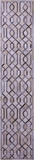 Grey & White Natural Cowhide Hand Stitched Patchwork Runner Rug - 2' 6" X 12' 0"