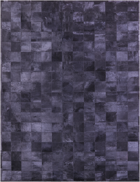 Black Natural Cowhide Hand Stitched Patchwork Rug - 9' 0" X 12' 0"