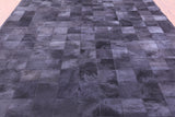Black Natural Cowhide Hand Stitched Patchwork Rug - 9' 0" X 12' 0"