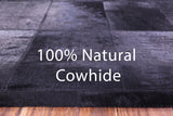 Black Natural Cowhide Hand Stitched Patchwork Rug - 9' 0" X 12' 0"